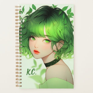 Paraphe Goth Vert Kpop Anime Girl Custom