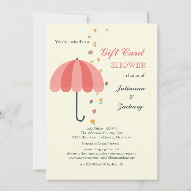 Parapluie de douche Invitation (Devant)
