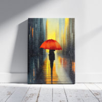 Parapluie en toile rouge
