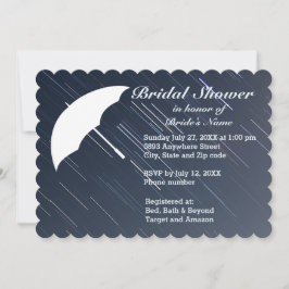 Parapluie et pluie Invitation de la douche nuptial