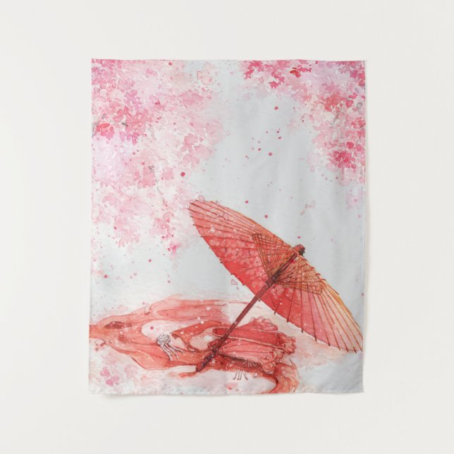 Parapluie rouge Tapisserie (Devant)