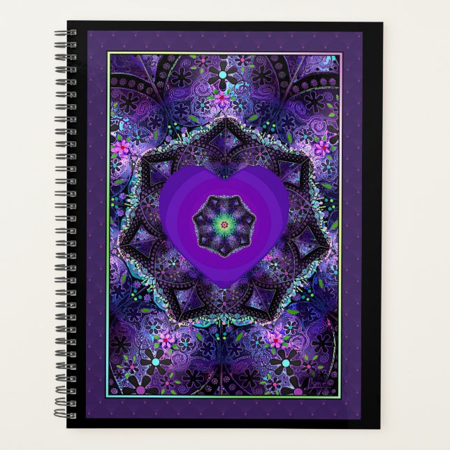 Parapluie violet & coeurs .7 (Devant)