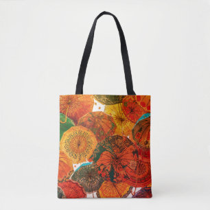 Parapluies Colorés et Décorés sur Sac de Courses R