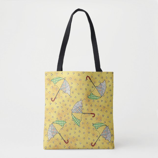Parapluies sur tout le Sac fourre-tout d'impressio (Devant)