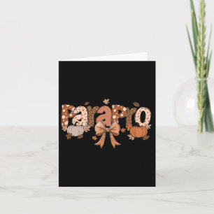 Parapro Retro Paraprofessional Fall und Thanksgivi Karte
