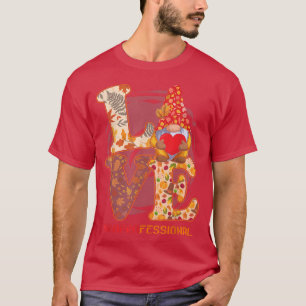 Paraprofessional Liebe Herbst T-Shirt für Wo