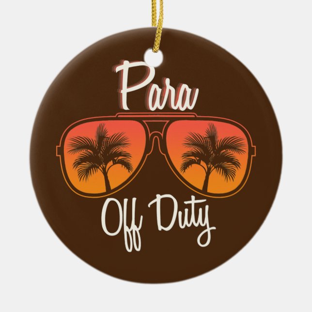 Paraprofessional Para Off Duty Teacher Palm Keramik Ornament (Vorne)
