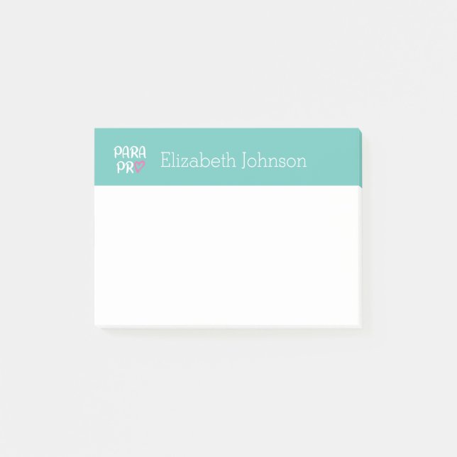 Paraprofessional Para Pro Herzgeschenk Post-it Klebezettel (Vorderseite)