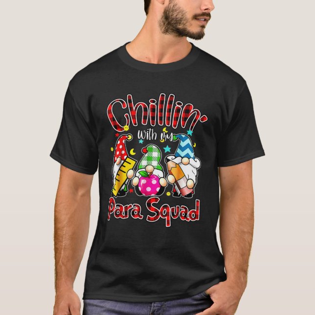 Paraprofessional Para Squad Chillin Gnomes Christm T-Shirt (Vorderseite)