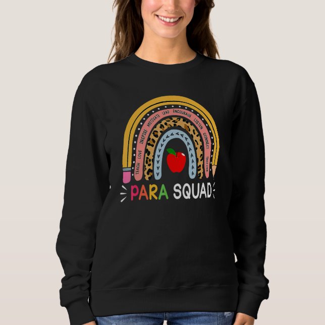 Paraprofessional Para Squad Crew Boho Rain Sweatshirt (Vorderseite)