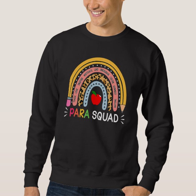 Paraprofessional Para Squad Crew Boho Rain Sweatshirt (Vorderseite)
