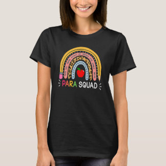 Paraprofessional Para Squad Crew Boho Rain T-Shirt