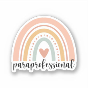 Paraprofessionelles Geschenk, Para-Lehrer Rainbow Aufkleber