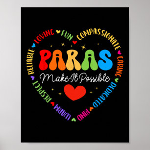 Paras machen es möglich Paraprofessioneller Lehrer Poster