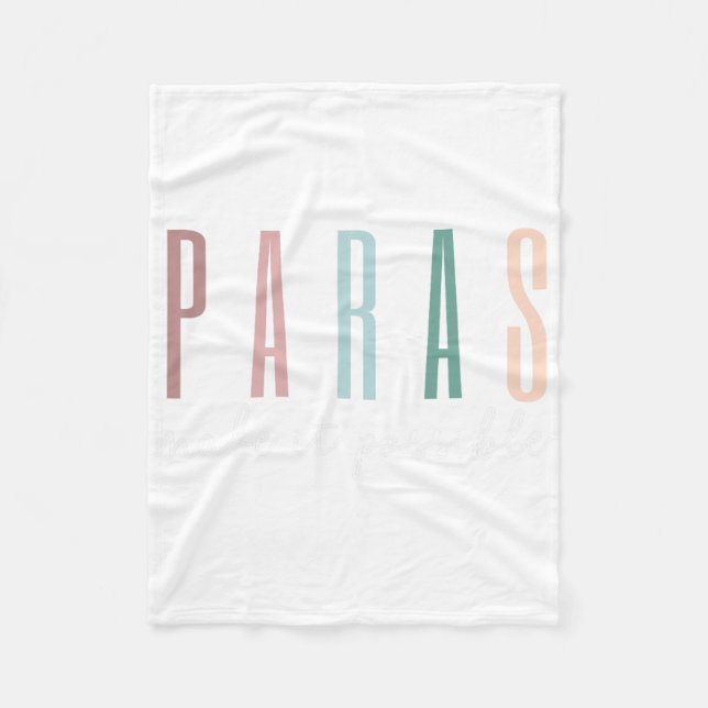 Paras Make It Possible Paraprofessional-Lehrer-App Fleecedecke (Vorderseite)