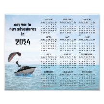 Parasailing Design 2024 Kalender Poster Print