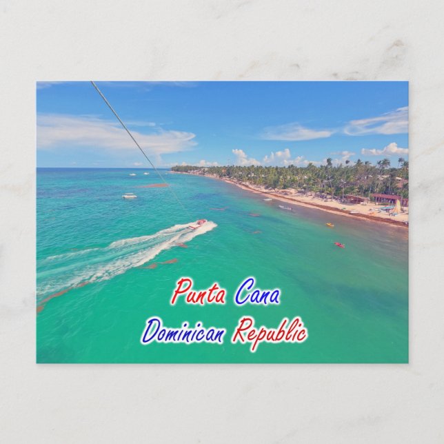 PARASAILING PUNTA CANA POSTCARD POSTKARTE (Vorderseite)