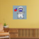 Parasaurolophus Astronautin mit amerikanischer Fla Poster (Living Room 2)