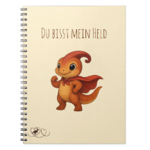 Parasaurolophus Dino Notizbuch „Du bist mein Held“