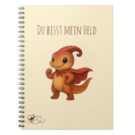 Parasaurolophus Dino Notizbuch „Du bist mein Held“ Notizblock
