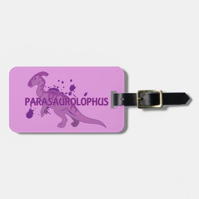 Parasaurolophus Gepäckanhänger (Vorderseite horizontal)