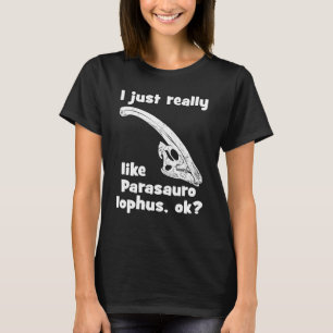 Parasaurolophus Head Fossil Skull Dinosaurier Knoc T-Shirt