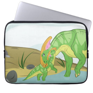 Parasaurolophus Mama und Baby Laptopschutzhülle