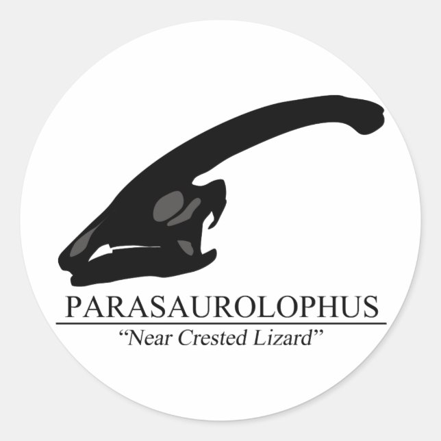 Parasaurolophus Runder Aufkleber (Vorderseite)