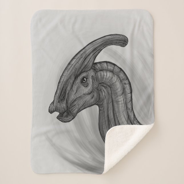 Parasaurolophus Sketch Sherpadecke (Vorderseite)
