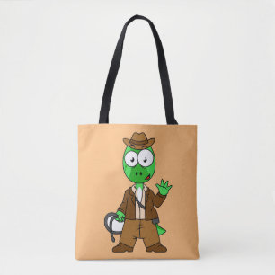 Parasaurolophus, verkleidet als Indiana Jones. Tasche