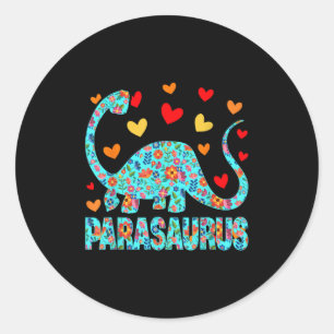 Parasaurus Paraprofessioneller Paraeducator Dinosa Runder Aufkleber