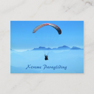 Parascending Gleitschirmfliegen-blauer Himmel - Visitenkarte