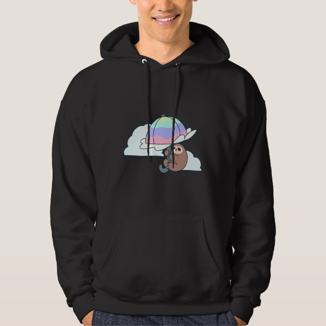 Parasol Sloth Angepasst Hoodie (Vorderseite)