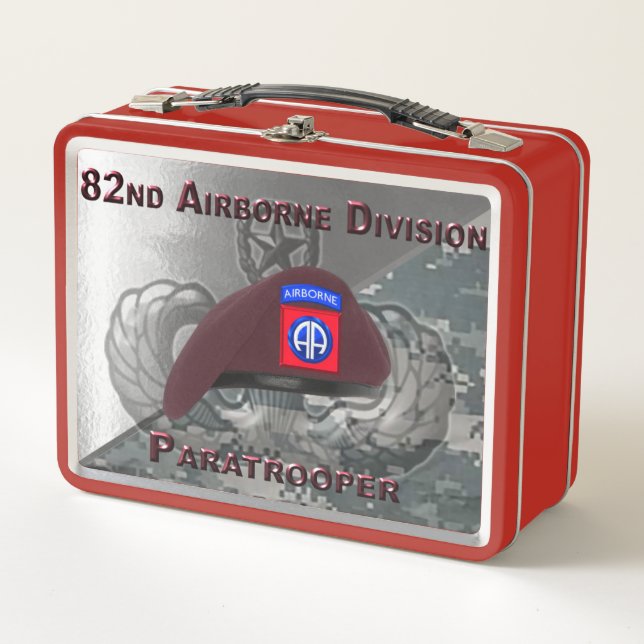 Paratrooper, 82. Im Flugzeug Metall Brotdose (Vorderseite)