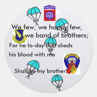 Paratrooper FUNNY Runder Aufkleber