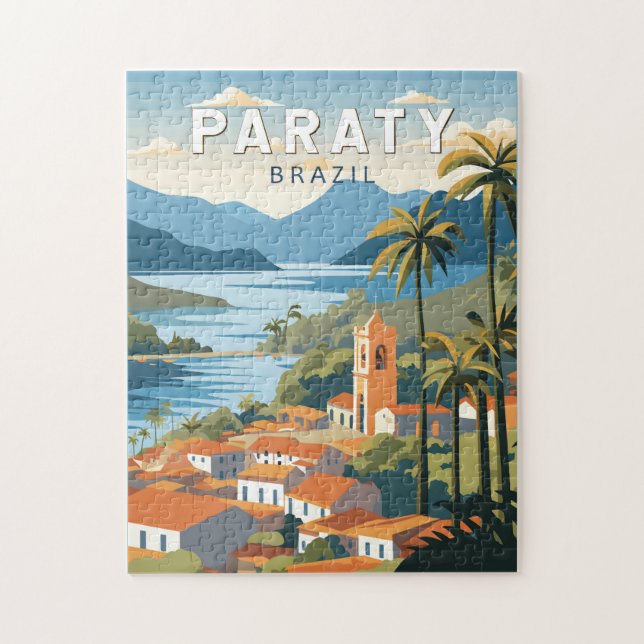 Paraty Brazil Travel Art Vintag (Vertikal)
