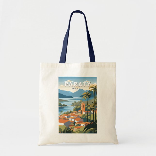 Paraty Brazil Travel Art Vintag Tragetasche (Vorne)