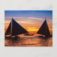 Paraw Sailing bei Sonnenuntergang |Phillipine