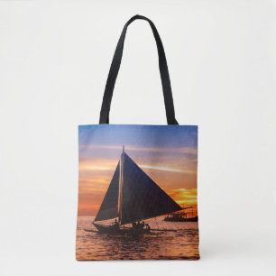 Paraw Segeln am Sonnenuntergang Philippines Tasche