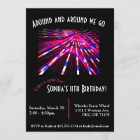 Parc d'attractions Ferris Wheel Invitation d'anniv