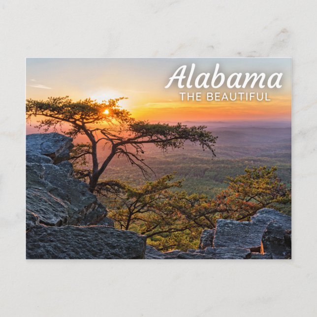 Parc d'état de Cheaha, carte postale de l'Alabama (Devant)