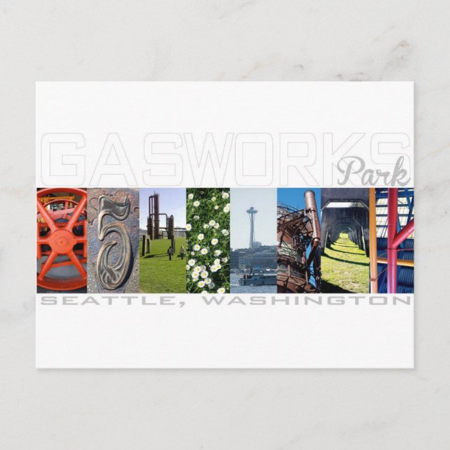 Parc Gas Works Seattle Carte postale de voyage (Devant)