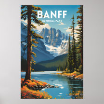 Parc national Banff Affiche traditionnelle sur les