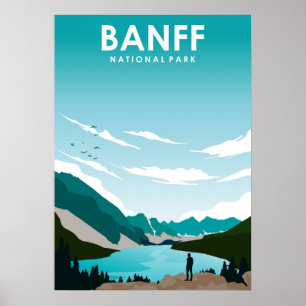 Parc national Banff Canada Affiche touristique