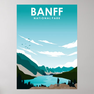 Parc national Banff Canada Affiche touristique