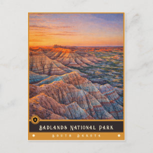 Parc national de Badlands Carte postale ancienne