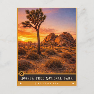 Parc national de Joshua Tree Carte postale ancie