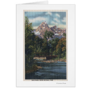 Parc national de Teton, WY - vue jumelle de crêtes