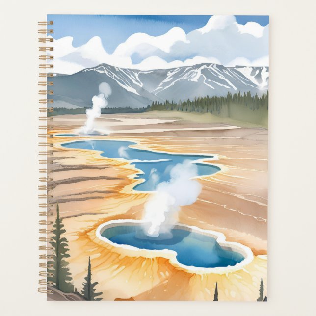 Parc national de Yellowstone | Aquarelle de paysag (Devant)