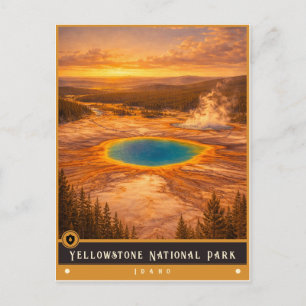 Parc national de Yellowstone Carte postale de Id